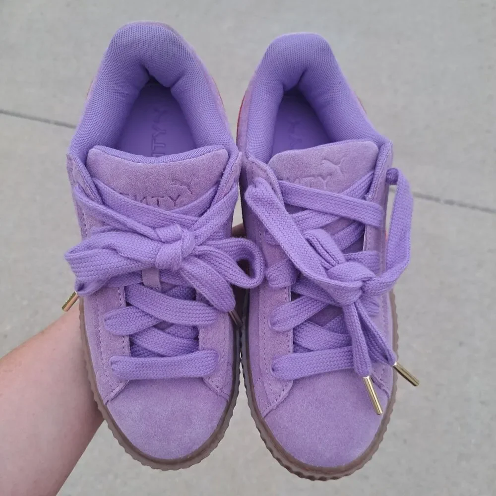 NEW Women’s PUMA x Rihanna FENTY Creeper Phatty Lavende Burnt Red Shoes Size 8